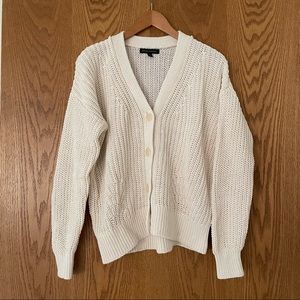 Banana Republic cotton ribbed cardigan sweater